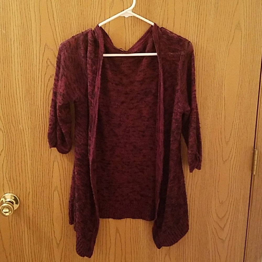 Burgundy cardigan